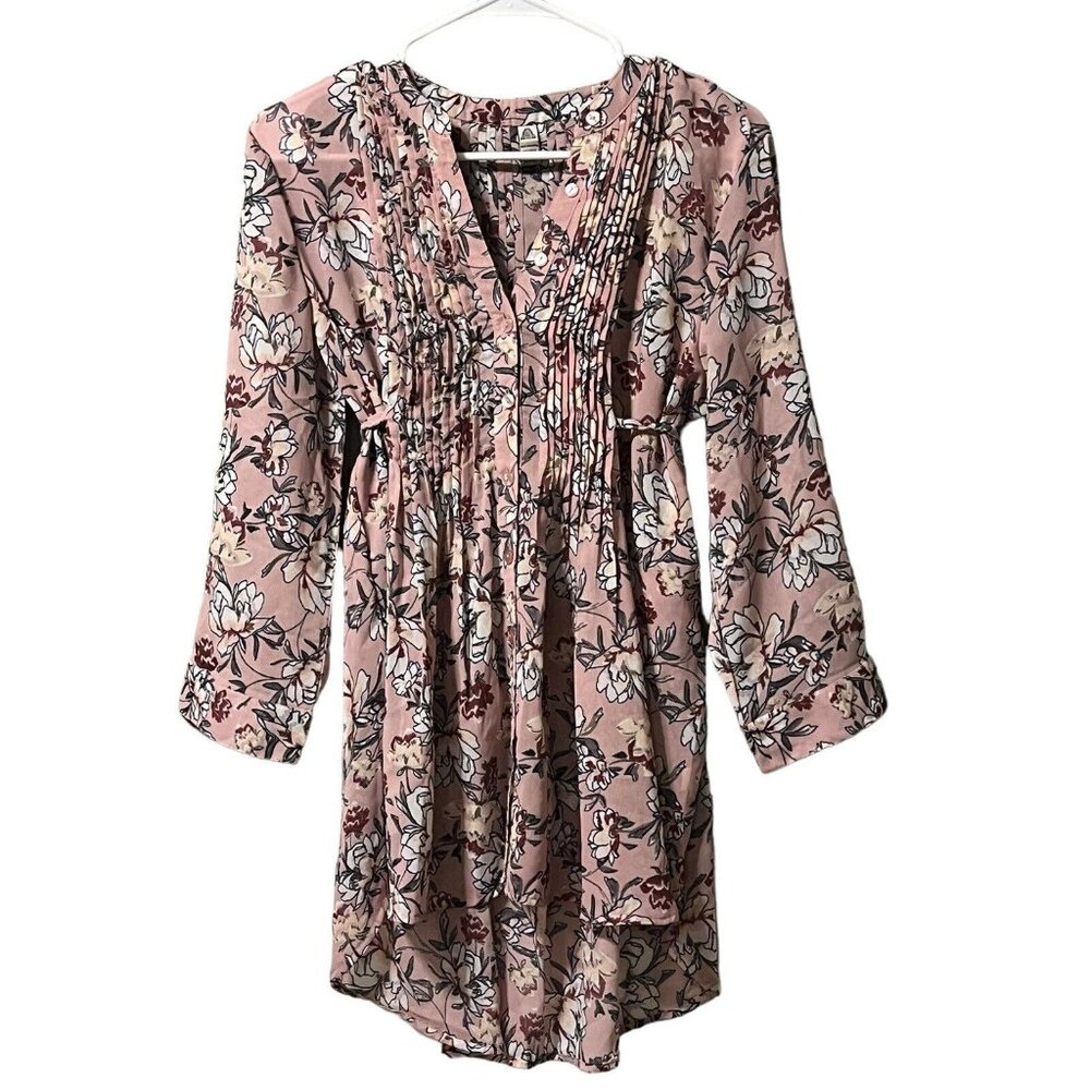 American Rag Button Up Floral Blouse Women's Size‎ Medium Cottagecore Peasant
